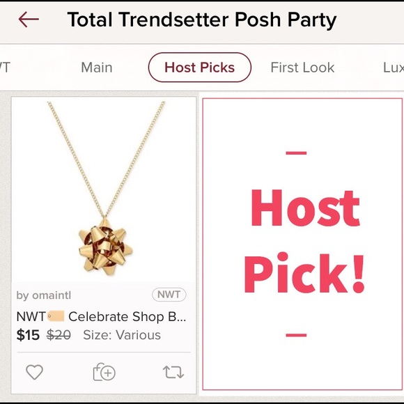 🎉HP🎉 NWT🏷 Celebrate Shop Bow Pendant Necklace - Picture 2 of 8